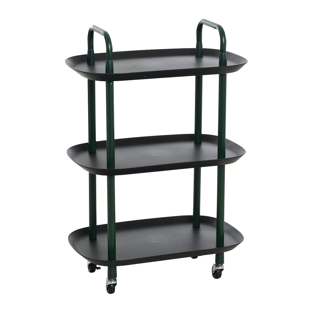 Hello Honey® Main + Mesa™ 3-Tier Modern Plastic and Metal Trolley